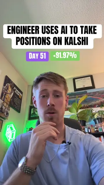 It’s crazy to think I’m about to double my money in 51 days on Kalshi. Using AI 