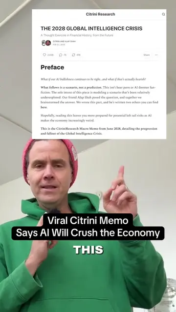 A viral post about AI from Citrini research is tanking stocks on the idea that i
