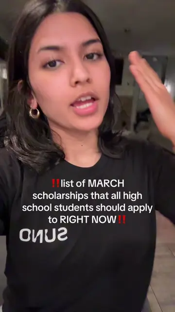 ‼️list of MARCH scholarships that all high school students should apply to RIGHT