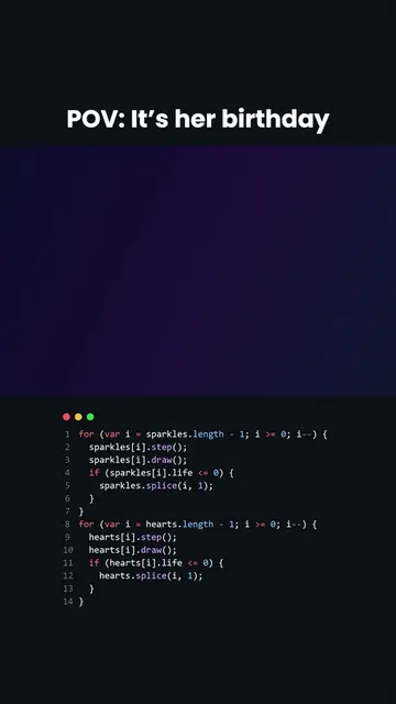 Birthday Animation Using CSS and JavaScript! #htmlcss #javascript #programming #