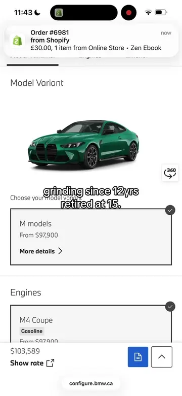 it’s easy  #ecom #ecommerce #shopify #bmwm4 #resell 