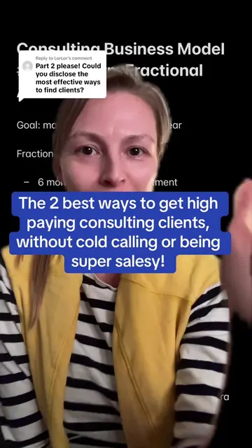 Replying to @LorLor #greenscreen  how do you get consulting clients who will pay