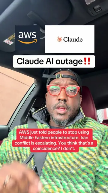 Claude AI is down right now. Why? AWS Middle East just got taken offline by Iran