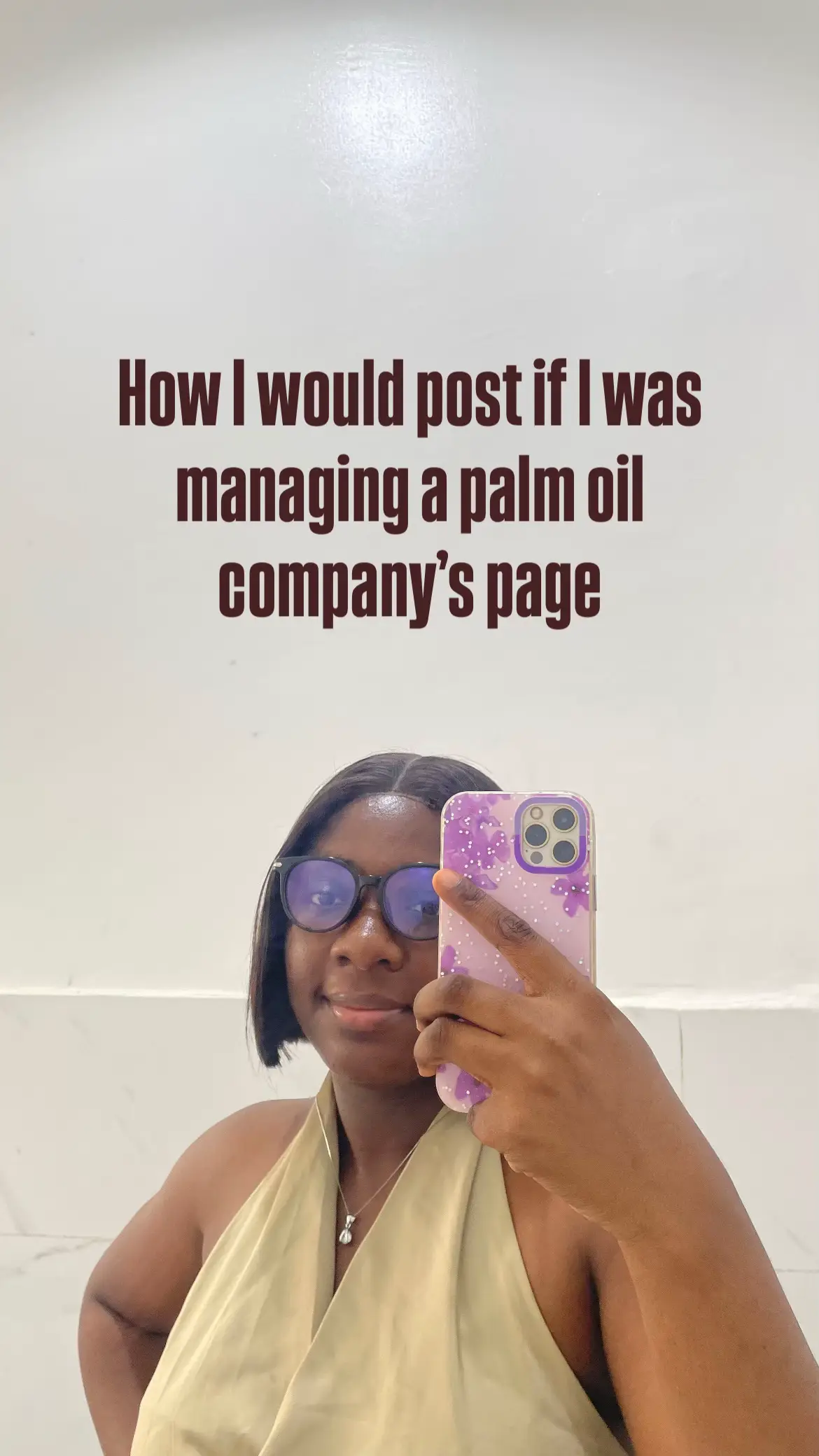 If I was managing a palm oil brand page, I won’t just post gallons and prices. I