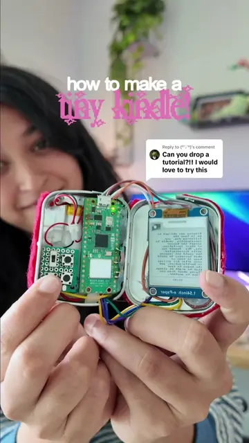 Replying to @(°▽°) here’s how you can make your own tiny kindle!!! It’s not a fu