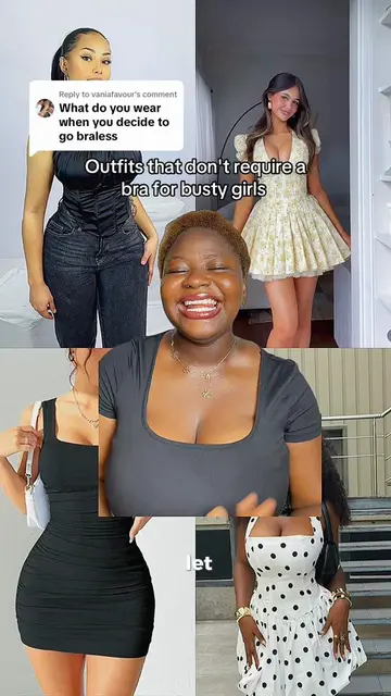 Replying to @vaniafavour Finding your style as a busty girl🍒 No bra outfits for