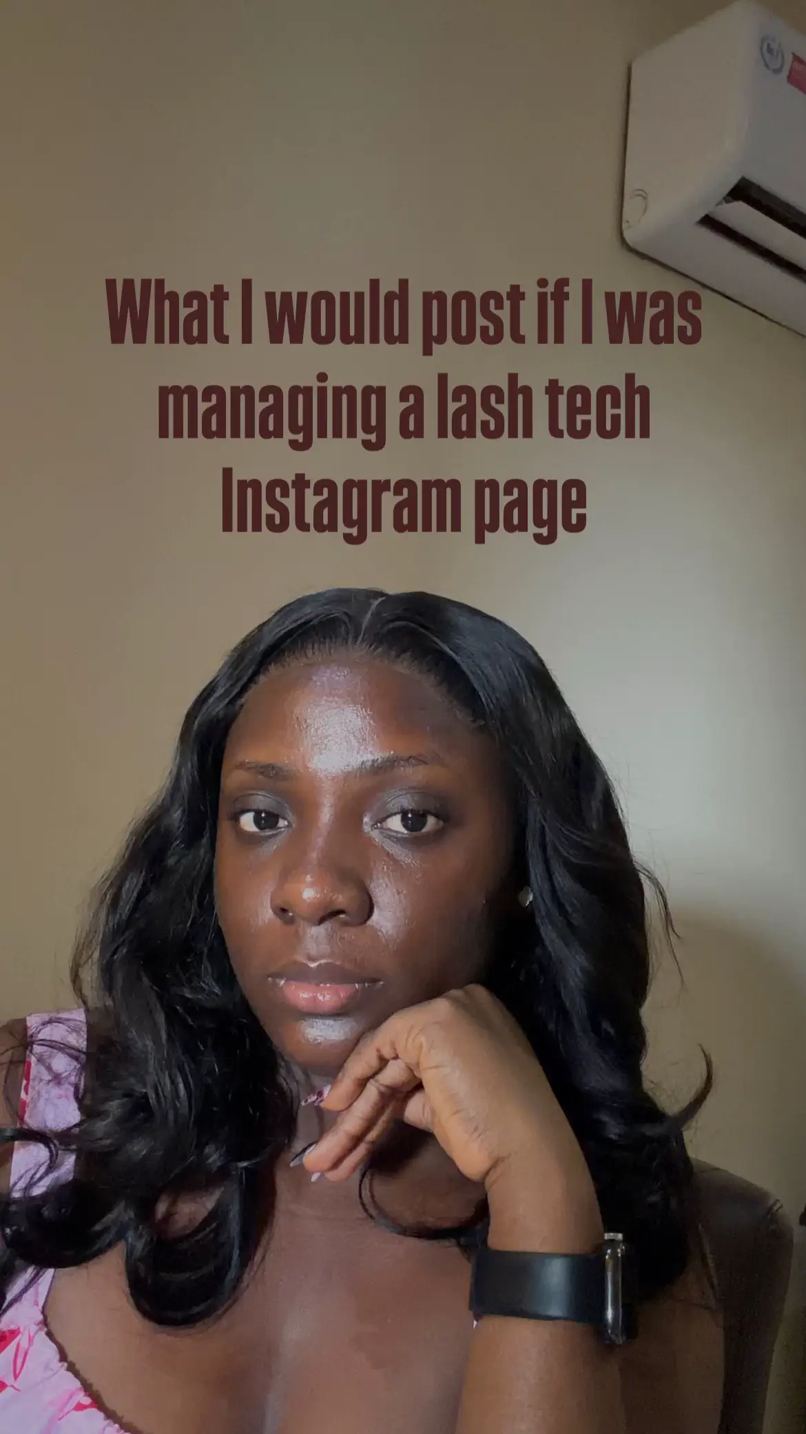 What I would post if I was managing a lash tech Instagram page  Running out of c