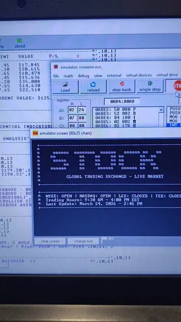 Stock Display in Assembly Language 🤖  . . . . #developer #codingforkids #coding