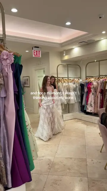 in the end, it doesn’t really matter 🤍 #acnejourney #insecurities #weddingdress
