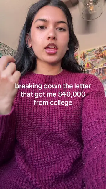 💰breaking down the letter that got me $40K from college! #financialaid #finance