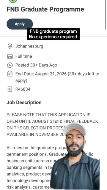 Applications for the FNB graduate program are now open! #greenscreen #fnb #gradu