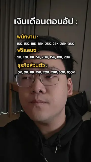 เงินเดือนแต่ละคนตอนที่ยกระดับตัวเองขึ้น... . . #bugpeampat #working #business #w
