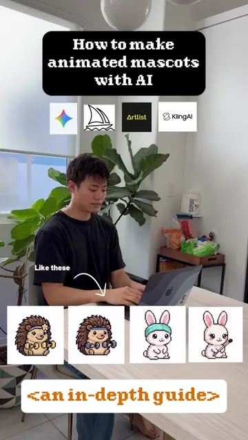How to make animated mascots with AI 👾 #mascots #midjourney #klingai #claude #v
