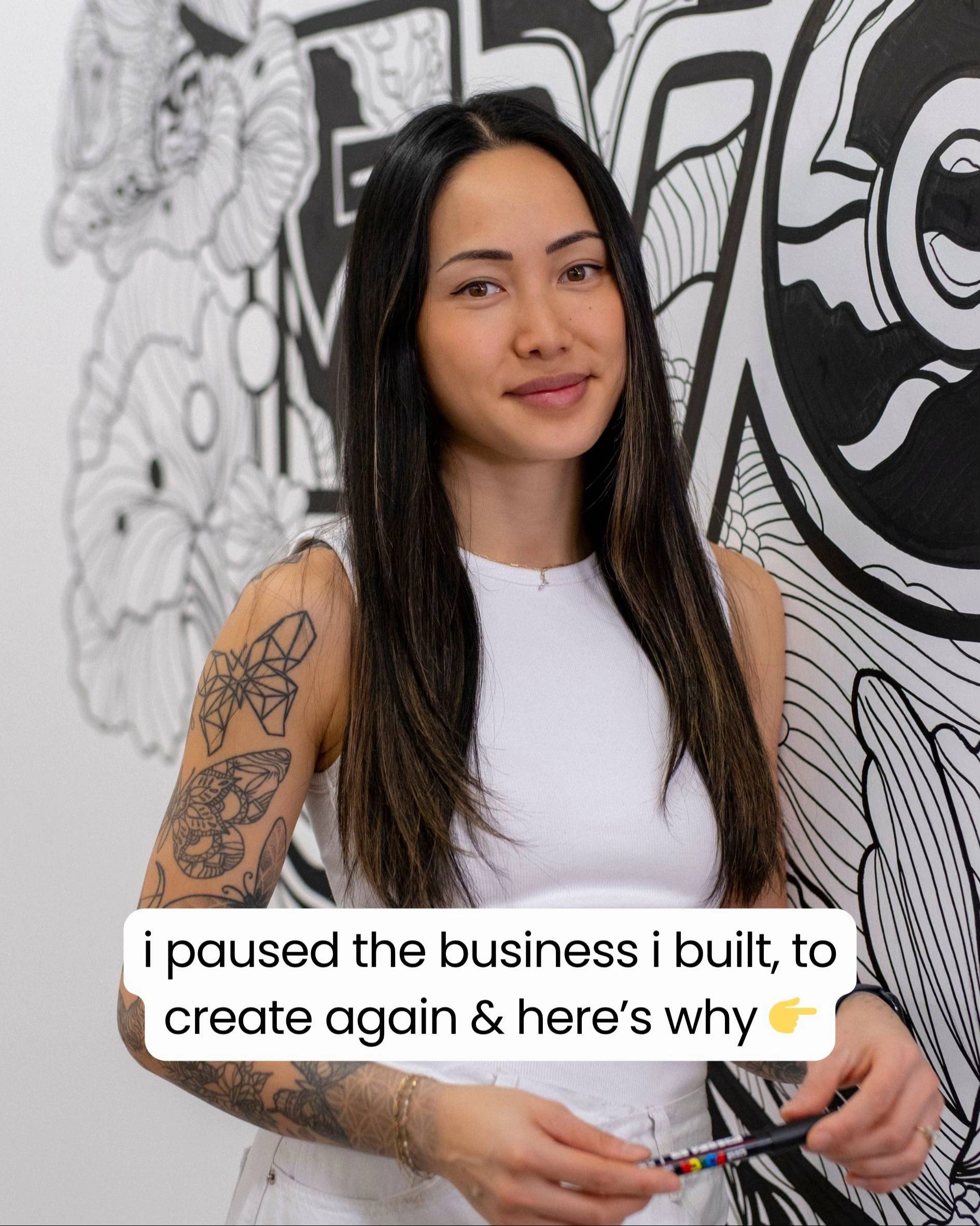 hi, i’m tina and i’m a mural artist. welcome to xxl studios 🖤 in 2019, i stoppe