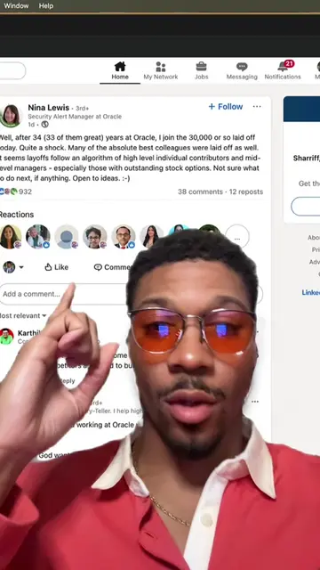 Oracle laid off 30k people with an email 😭😭😭