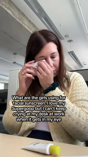 Help.  #sunscreen #corporategirlies #crying 