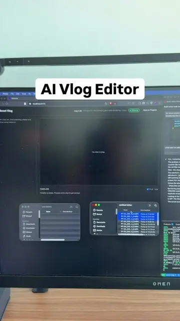 I made an AI vlog editor #ai 