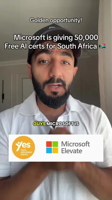 To all South Africans! It’s your time to shine….get your FREE Microsoft AI certi