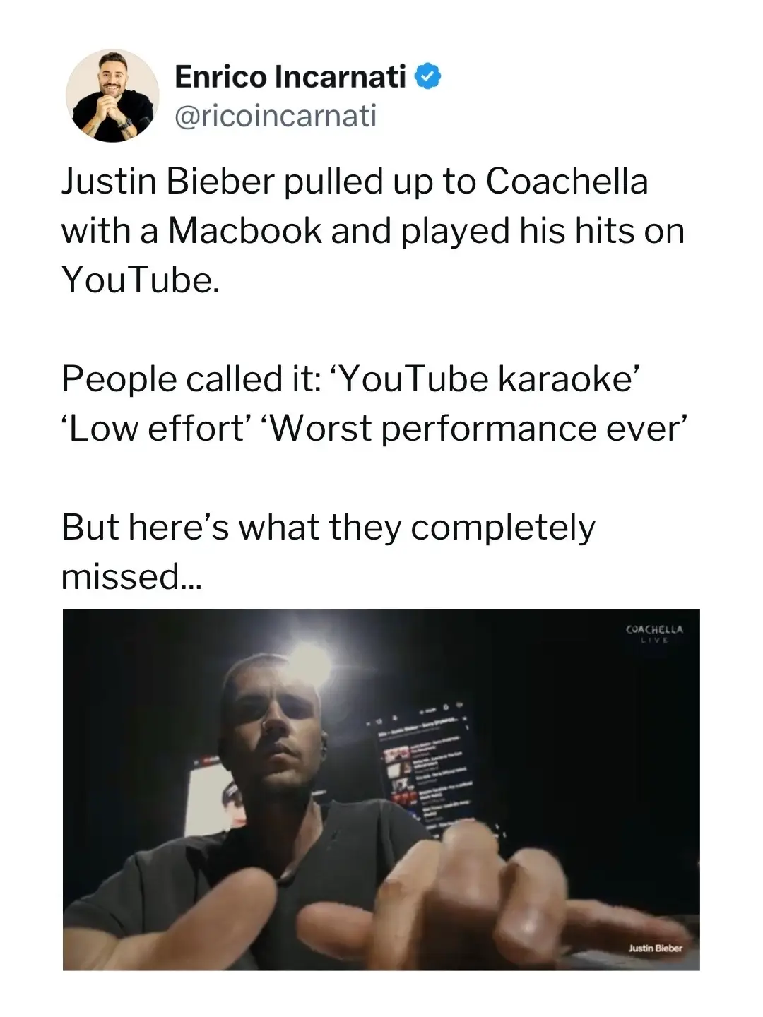 If you feel like you ALWAYS need to be making new content, read this: Justin Bie
