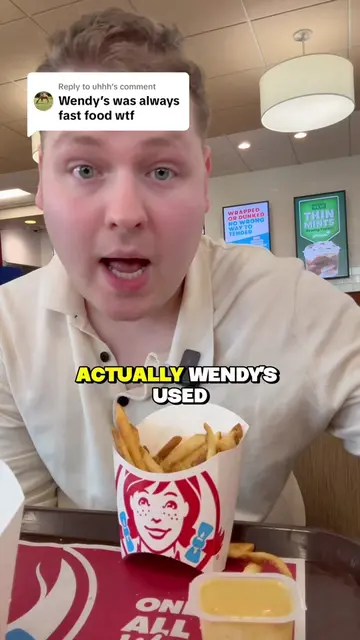 Replying to @uhhh Wendy’s wasn’t always fast food #wendys #fastfood #valuemenu #