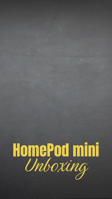 HomePod mini unboxing. Wanted something small and discreet on my desk, this was 