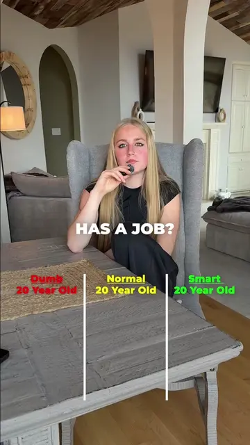 Dumb 20 Year Old vs. Normal 20 Year Old vs. Smart 20 Year Old  Follow for more b
