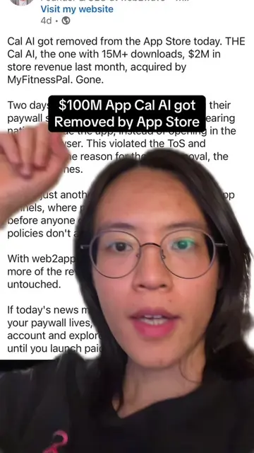 Cal AI got removed by App Store #aistartup #aiapp #appstore #aiagents 