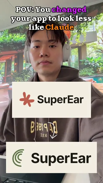 POV: Your app looked a little bit too similar to Claude 👾 (Building SuperEar pt