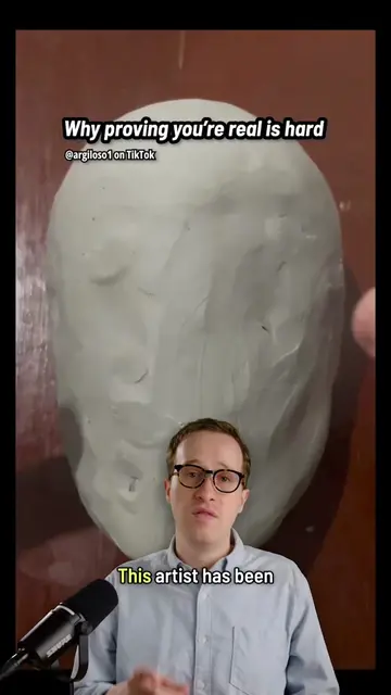 Proving you’re real is a nightmare #sculpture #art #clay #ai #fyp The artist @Ar