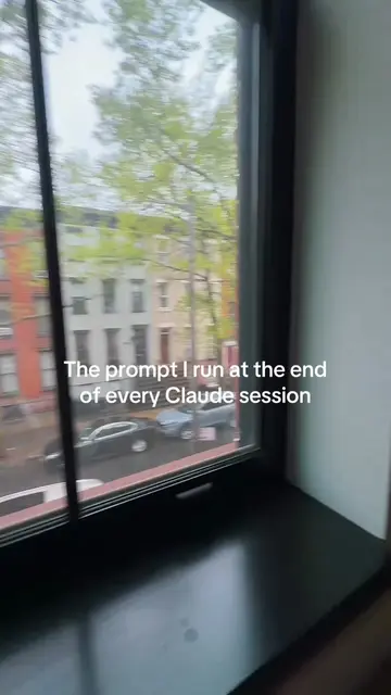the prompt that turns Claude into my editor. at the end of every session I run t