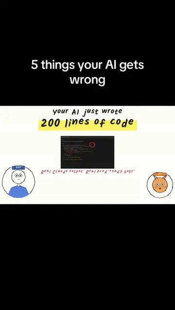 5 things your AI always gets wrong. Hardcoded API keys, No try/catch, bloated im