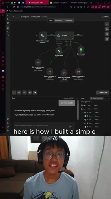 Here's how i built a simple email agent✉️🤖 Comment "Email Agent" and I'll DM yo