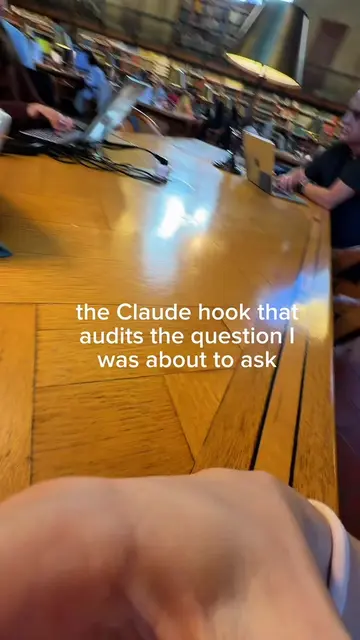 the Claude hook that audits the question I was about to ask 👇🏻 It doesn’t matt