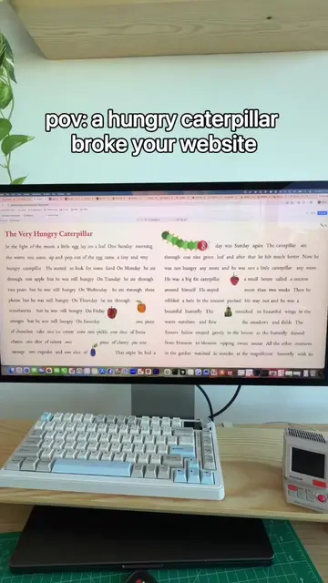 inspired by the very hungry caterpillar 🐛 and the pretext library! you can eat 