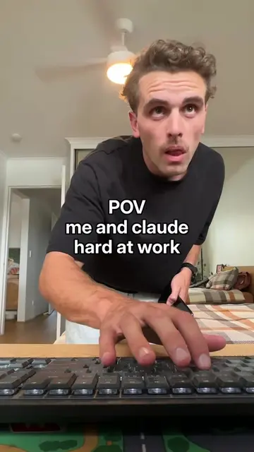 Working hard with Claude 👀 #ai #coding #software #vibecode 