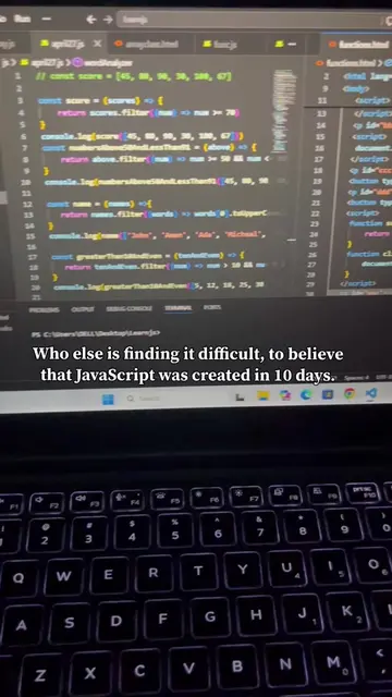 Like, how on earth was JavaScript created in 10 days 🥹. #javascript #coding #pr