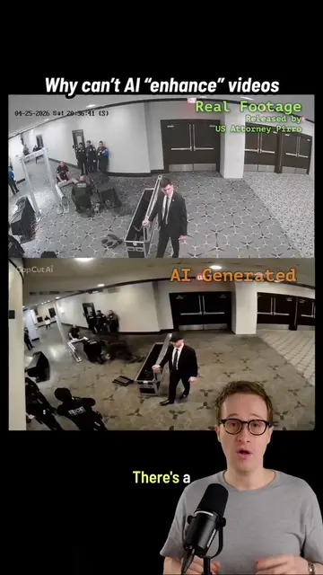 The AI “enhanced” security video is trash #news #aivideo #trump #politics #usa T