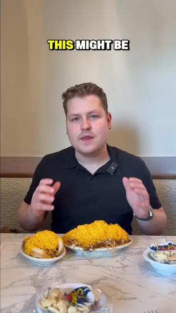 Have you tried Skyline before? #skyline #cincinnati #chili #FoodTok #fastfood 