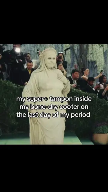 the concept of your dry tampon at the met gala #metgala #tampon #periods #tampon