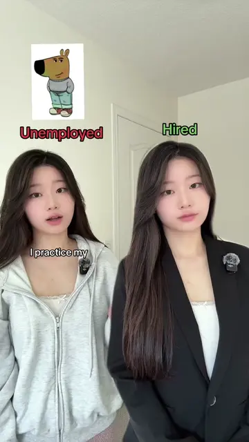 Unemployed VS hired 😎  #jobsearch #careeradvice #unemployed #jobmarket #hiring 