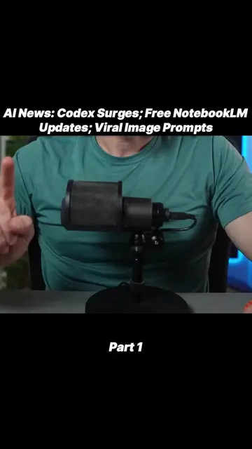 Ai News: Codex Surges; Free NotebookLM Updates; Viral Image Prompts, Part 1 #aip