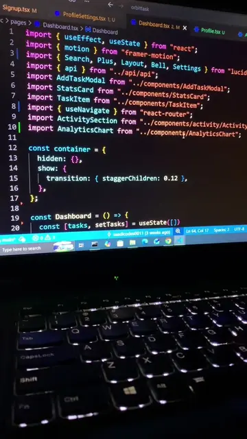 Working on Task Project💫#programming #coding #developer #frontend #backend 