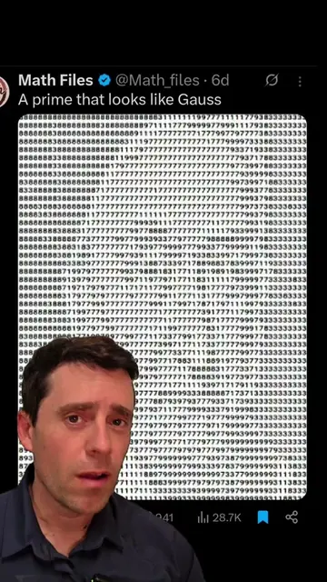 A prime number that looks like Gauss... but is it *really* a prime number?? We t