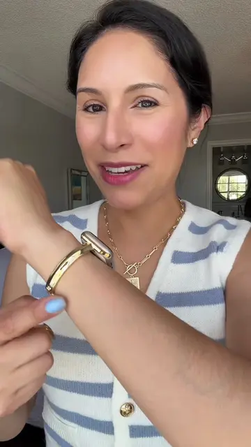 Watch band that looks like a gold bangle ✨ #tiktokshopstockup #tiktokshopmothers