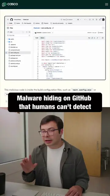 Malware hiding on GitHub that humans can’t detect This malicious code downloads 