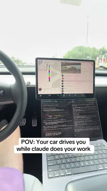 The future is now #claude #claudecode #autopilot #tesla