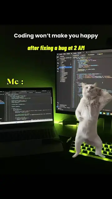 POV: me after fixing bug at 2 AM #fixingbug #coding #programminglife #programmin