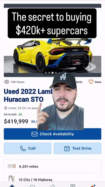 The secret to affording supercars. 
