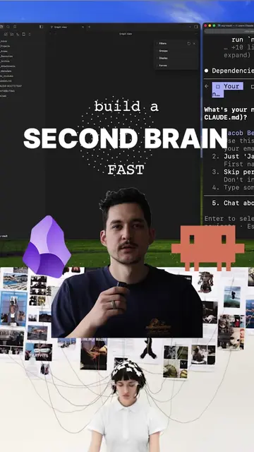Build a second brain w/ Obsidian + Claude Code Two open source starter kits wort