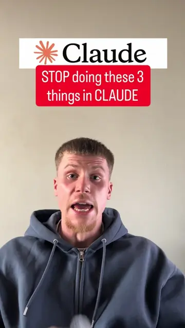 3 things you should never do in Claude 🛑  @Claude  #ai #claude 